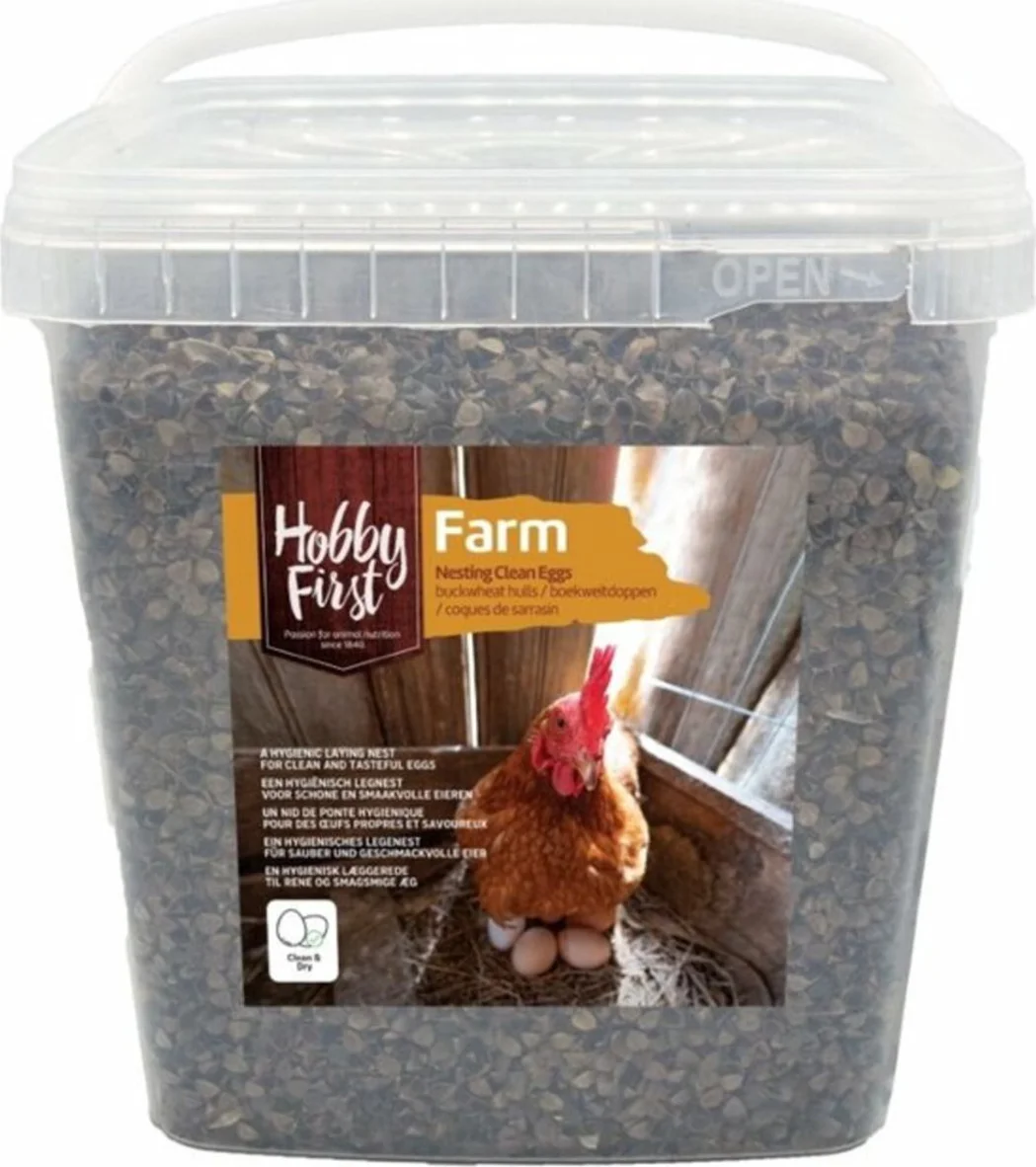 6x HobbyFirst Farm Nesting Boekweitdoppen 5 liter