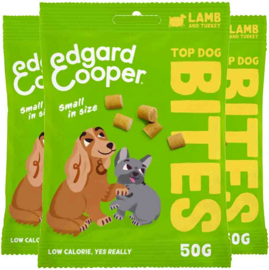 3x Edgard & Cooper Adult Bite S Lam & Kalkoen 50 gr
