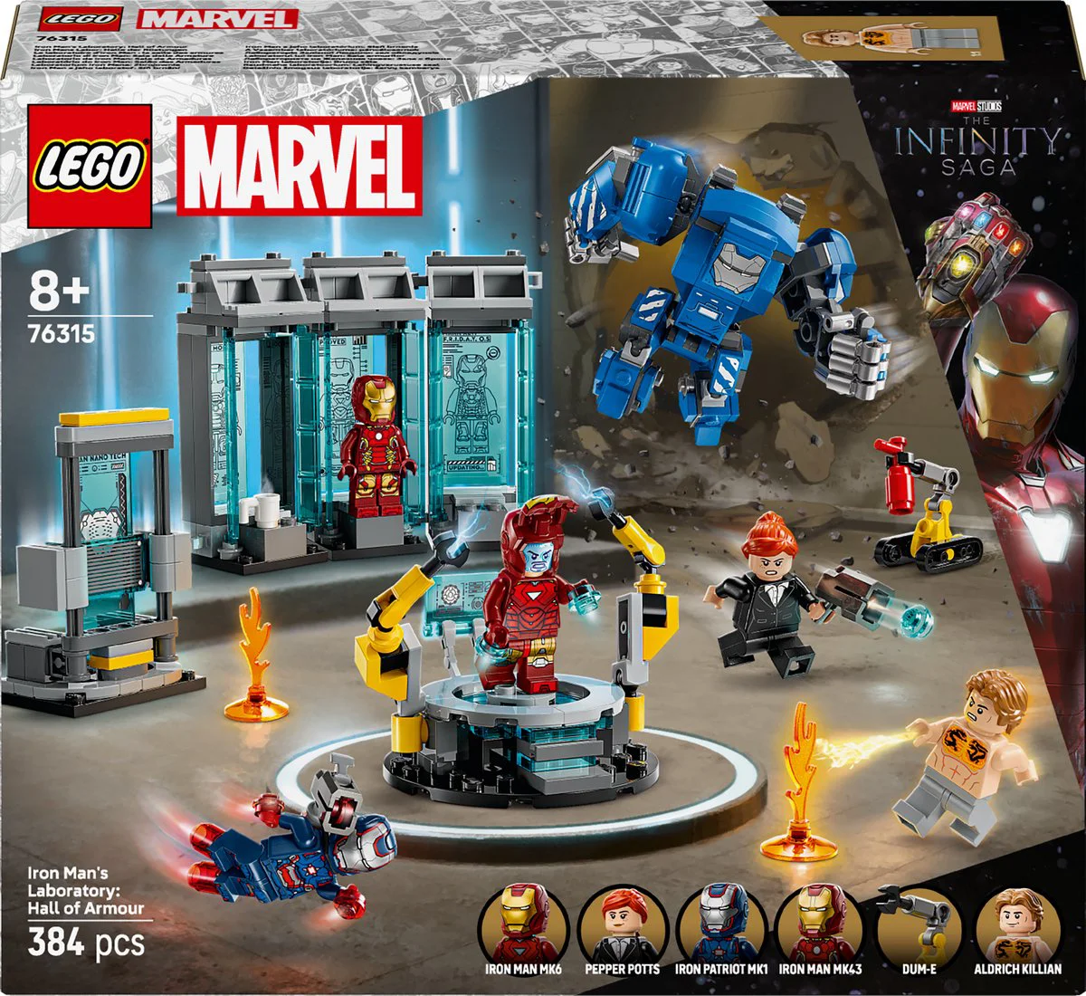 LEGO Marvel Iron Mans laboratorium: harnasruimte 76315