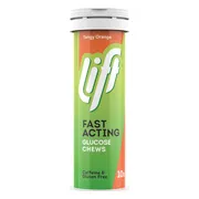 Lift Fast Acting Glucose Kauwtabletten - Sinaasappel 10TB