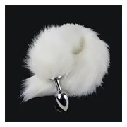 Jumada - Staart - Butt plug met vossenstaart - Erotiek - Seksspeeltjes - Vos - Wit - 40 cm