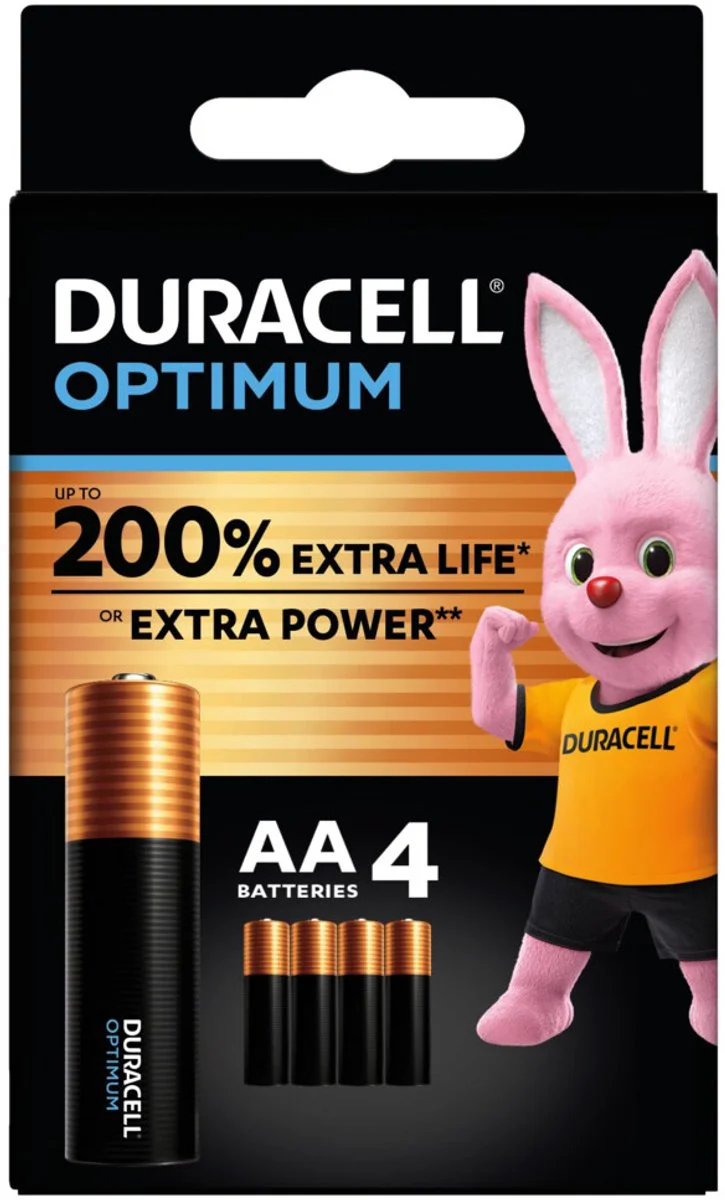 Duracell Alkaline Batterijen Optimum AA 4 stuks