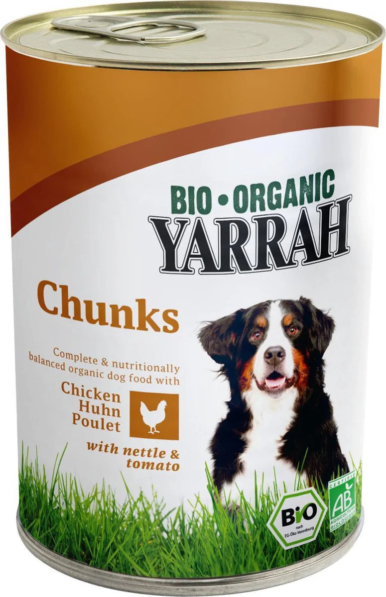 Yarrah Bio Hondenvoer Chunks Kip 405 gr