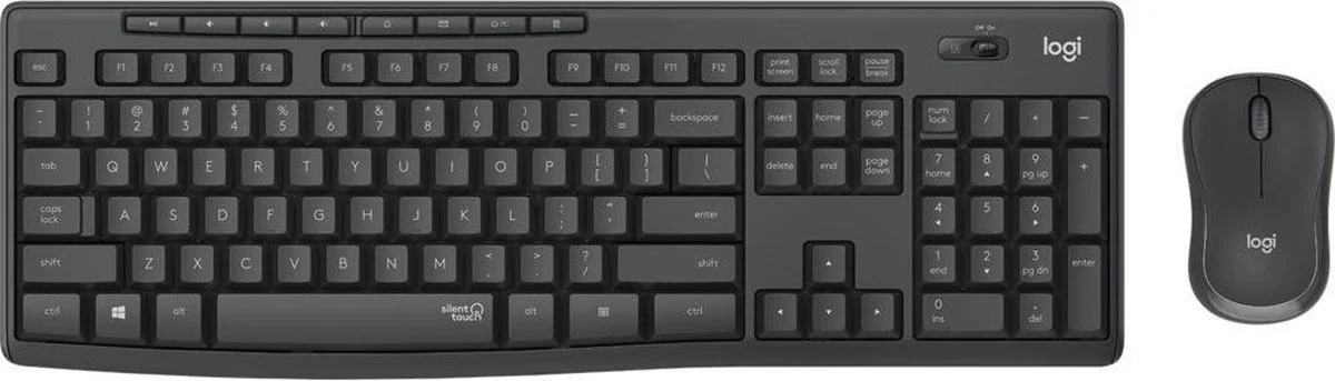 Logitech MK295 Silent Draadloze Toetsenbord en Muis Zwart QWERTY