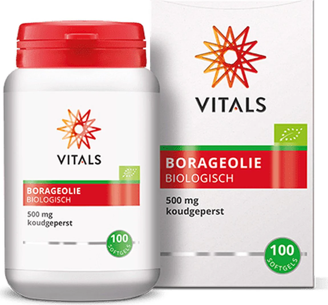 Vitals Borageolie Biologisch Capsules 100ST