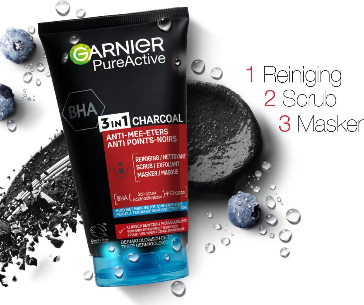 Garnier SkinActive Charcoal 3in1 Facewash 150ML
