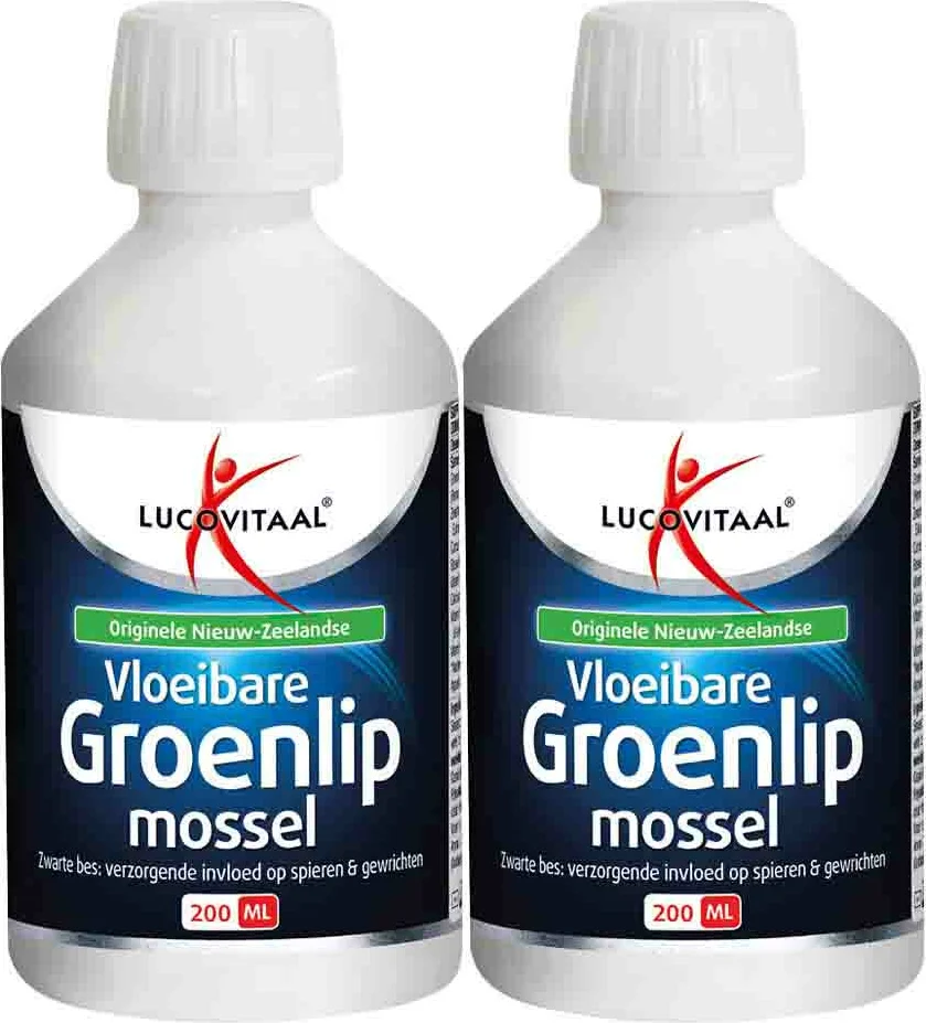 2x Lucovitaal Groenlipmossel Vloeibaar 200 ml
