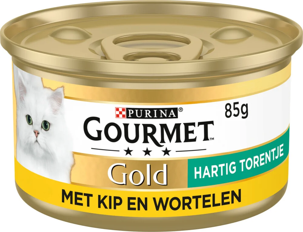 Gourmet Gold Kattenvoer Nat Hartig Torentje Kip - Wortel 85 gr