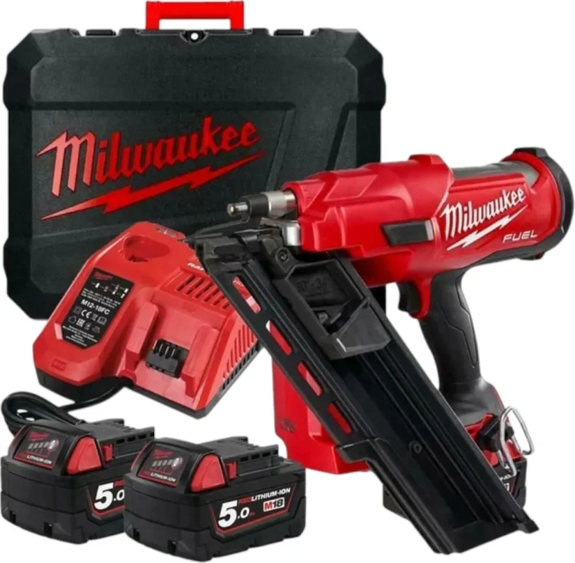 Milwaukee M18 FUEL™ FFNS-502C Accu Constructie Tacker enkelschot 18V 5.0Ah in koffer - 4933478302