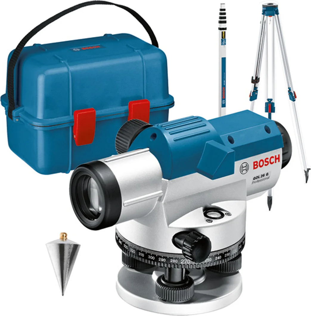 Bosch Professional PRO GOL 26 G + BT 160 + GR 500 Optisch nivelleertoestel (400 gon/grad) - 0601068003