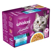 Whiskas Kattenvoer Nat Aromatic Adult 1+ Zeevruchten Selectie Multipack 12x85 gr