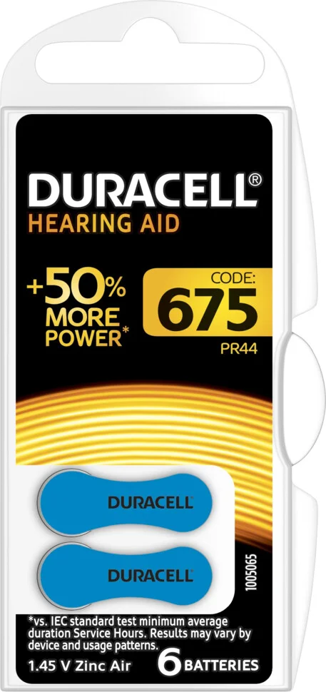 Duracell Hoortoestelbatterijen 675 6 stuks