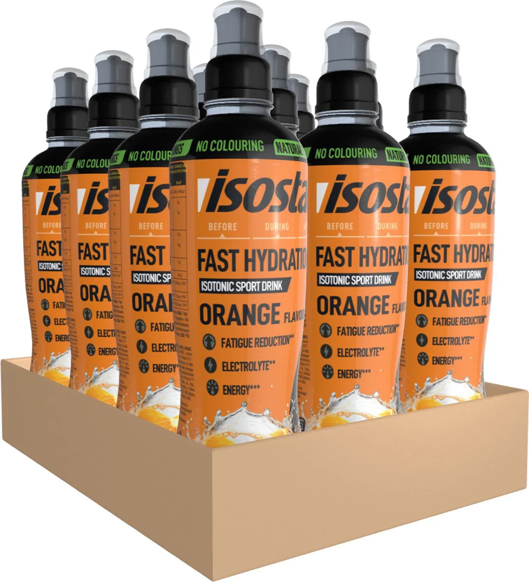12x Isostar Fast Hydration Orange 500 ml