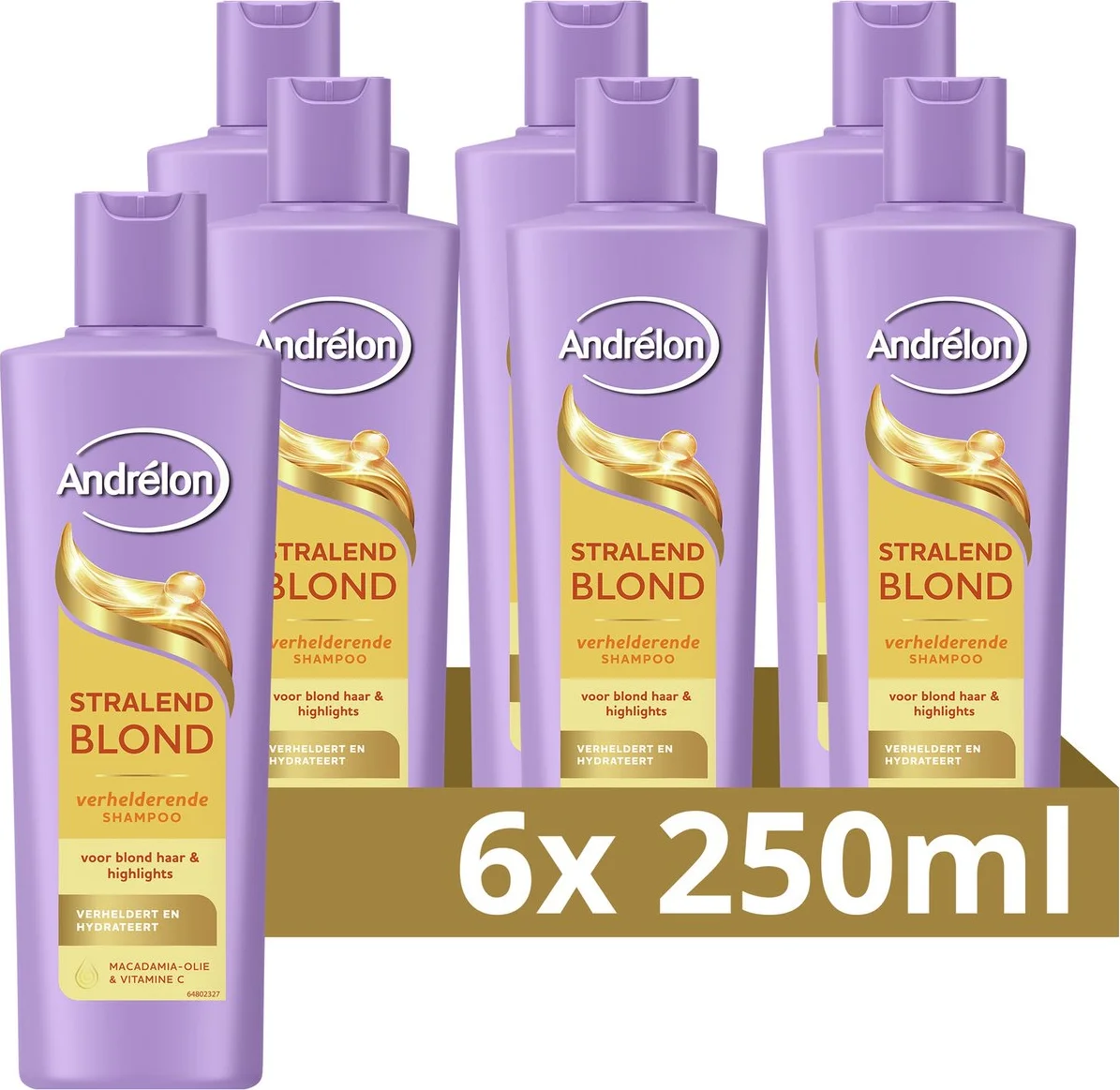 6x Andrélon Shampoo Stralend Blond 250 ml