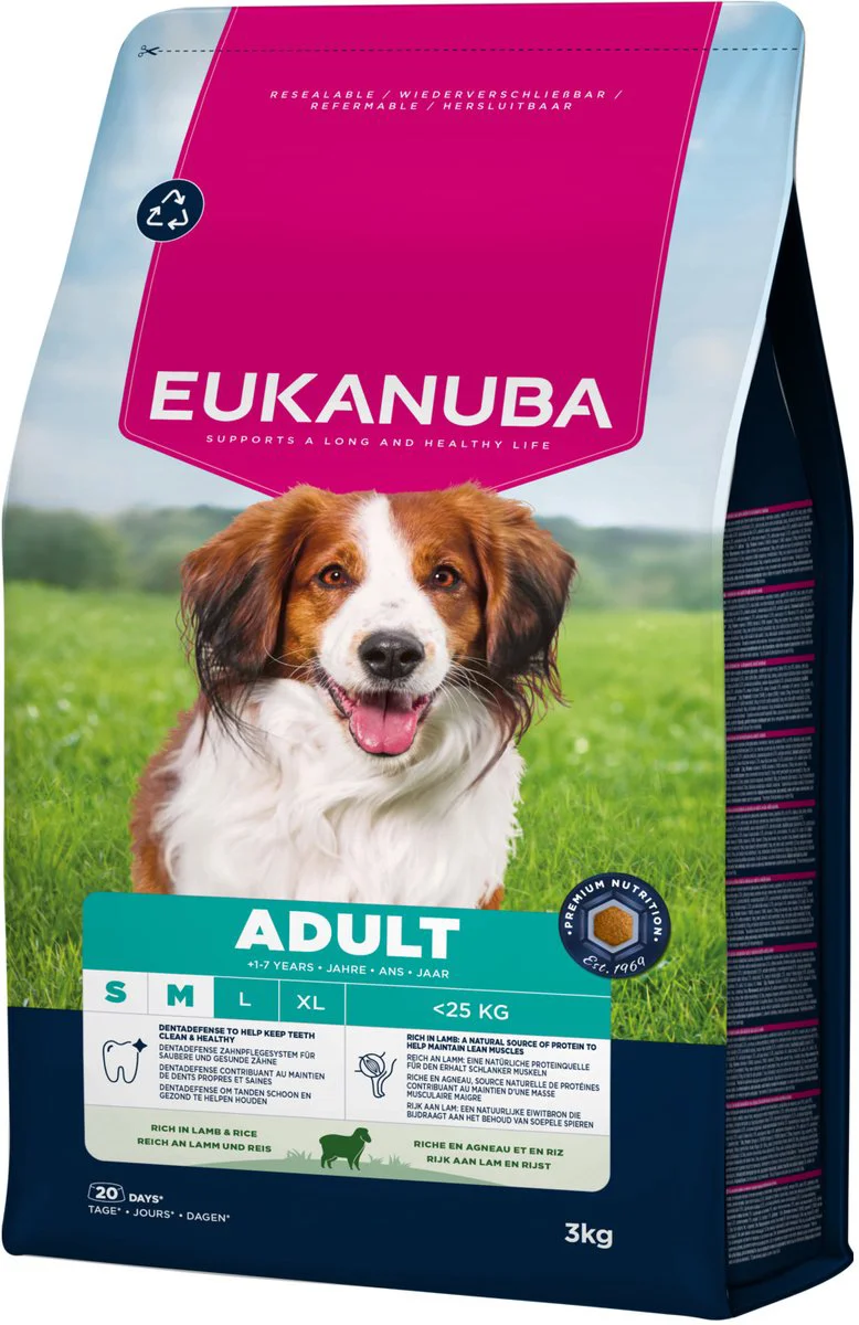Eukanuba Hondenvoer Droog Life Care Dog Adult Small/Medium Lam en Rijst 3 kg