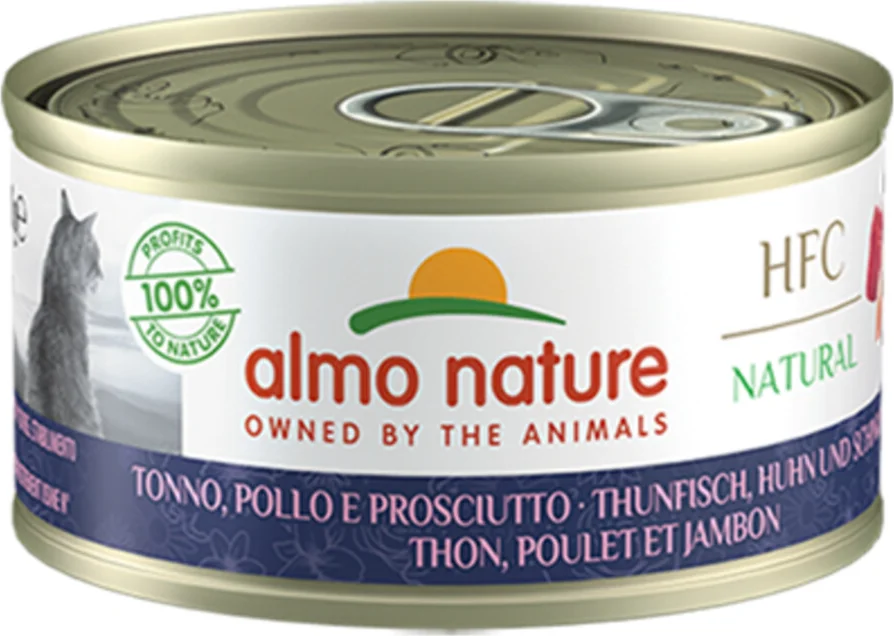 Almo Nature HFC Natural Kattenvoer Nat Tonijn & Kip & Ham 70 gr