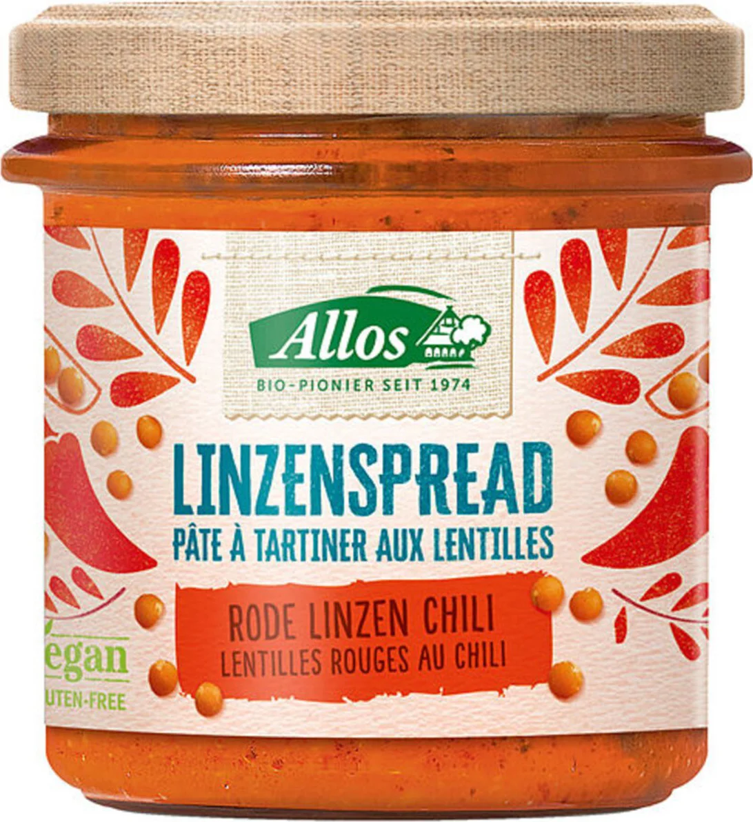 Allos Linzenspread Rode Linzen Chili 140GR