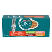 Purina ONE Kattenvoer Sterilcat Adult Pouch Kalkoen & Zalm & Rund & Kip 40x85 gr