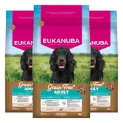 3x Eukanuba Hondenvoer Droog Grain Free Adult All Sizes Hert 3 kg
