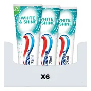 6x Aquafresh Tandpasta White & Shine 3 stuks