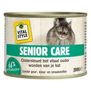 12x Vitalstyle Kattenvoer Blik Senior 200 gr