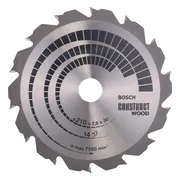 Bosch Professional Cirkelzaagblad PRO Construct Wood | Ø 210 x 2,8 x 30mm 14T - 2608640634