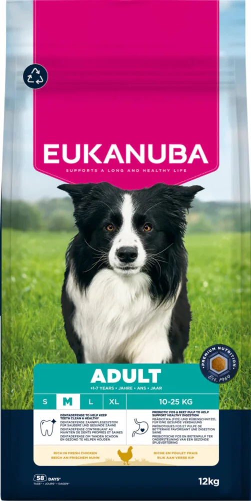 Eukanuba Hondenvoer Droog Life Care Dog Adult Medium Kip 12 kg