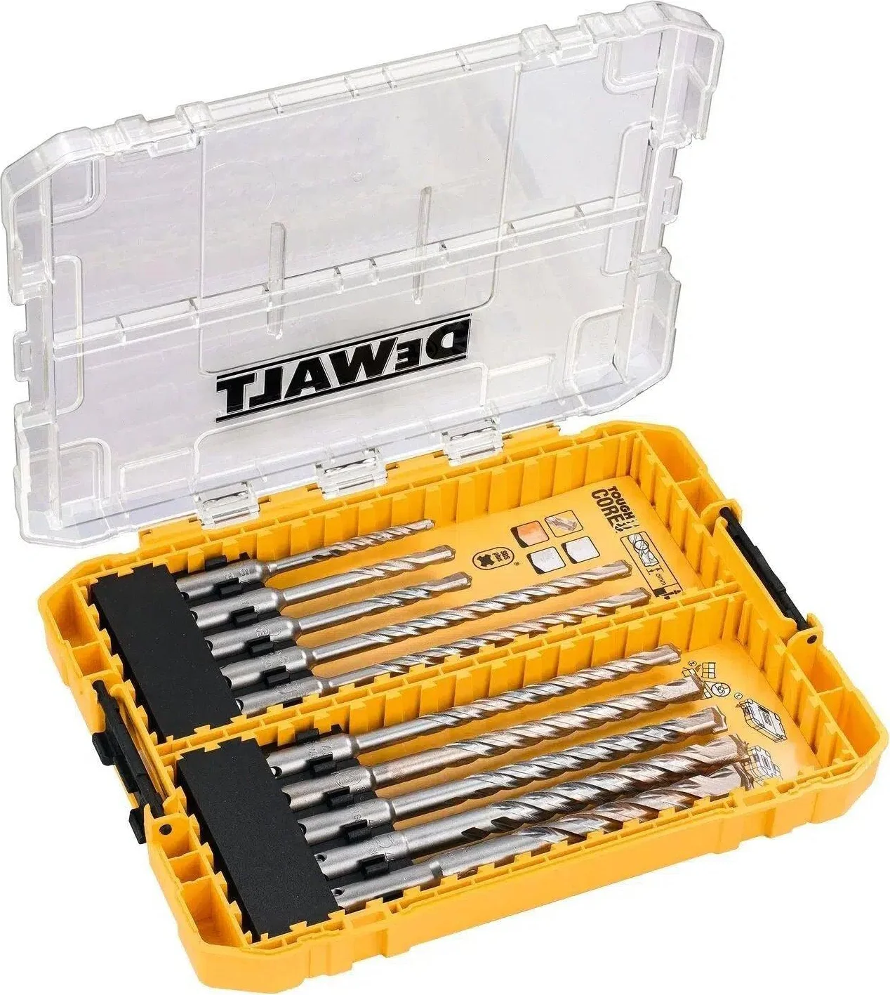 DeWALT DT70753 10-delige Borenset SDS-Plus EXTREME2 in Tough Case