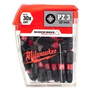 Milwaukee SHOCKWAVE™ IMPACT DUTY schroefbits PZ3 x 25 mm VE=25 - 4932430869