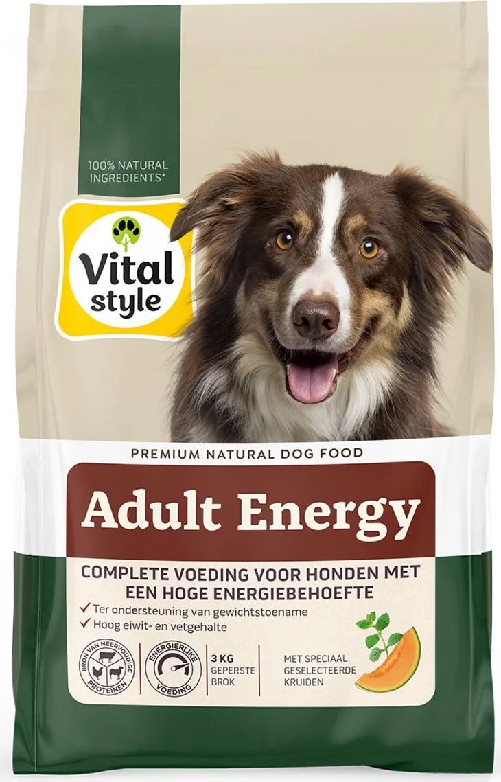 Vitalstyle Adult Energie Hondenvoer 3 kg