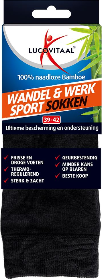 Lucovitaal Wandel Werk & Sportsokken Bamboe 39-42 1PR
