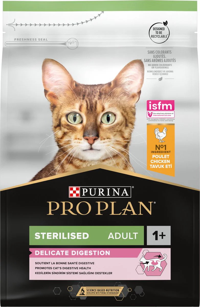 Pro Plan Kattenvoer Droog Adult Sterilised Delicate Digest Kip 3 kg