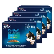 4x Felix Kattenvoer Nat in Gelei Dubbel Zo Lekker Vis 12 x 85 gr