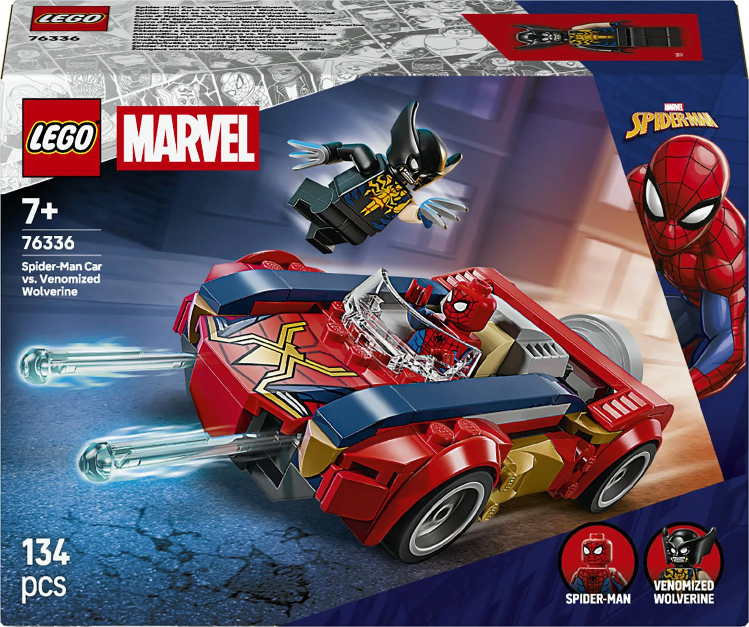 LEGO Marvel Spider-Man auto vs. Venomized Wolverine 76336