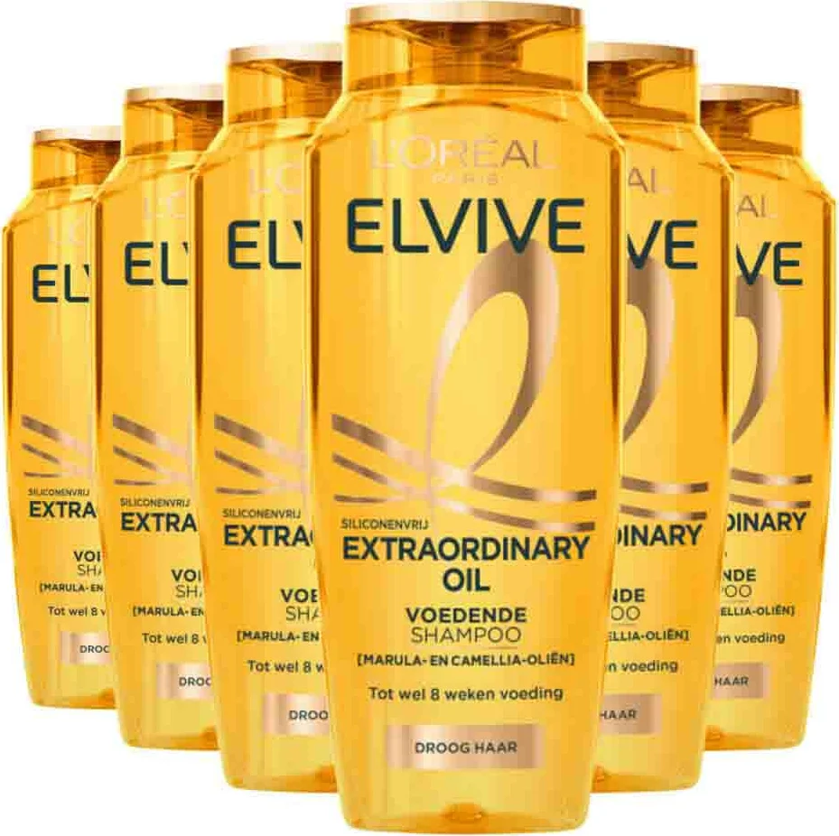 6x L'Oréal Elvive Extraordinary Oil Shampoo 250 ml