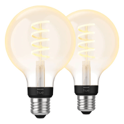 Philips Hue Filamentlamp White Ambiance Globe E27 2-pack