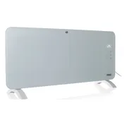 Princess 348201 Smart Glazen Paneelverwarmer – 2000W – WiFi & App-bediening – Instelbare Thermostaat – 2 Warmtestanden – Timer – LED Touchscreen – Vrijstaand & Wandmontage – IP24 – Wit