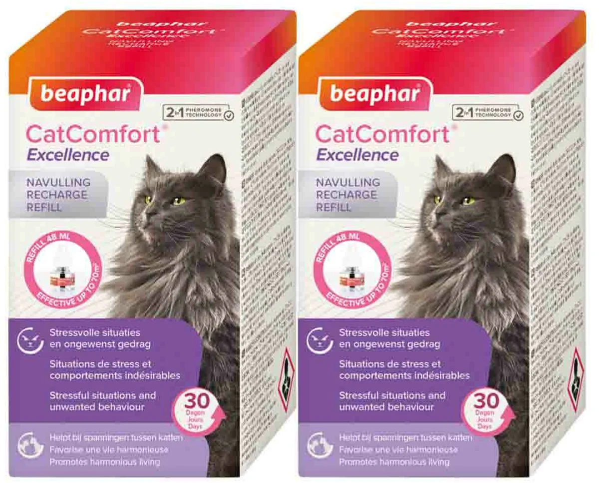 2x Beaphar CatComfort Excellence Navulling Verdamper 48 ml