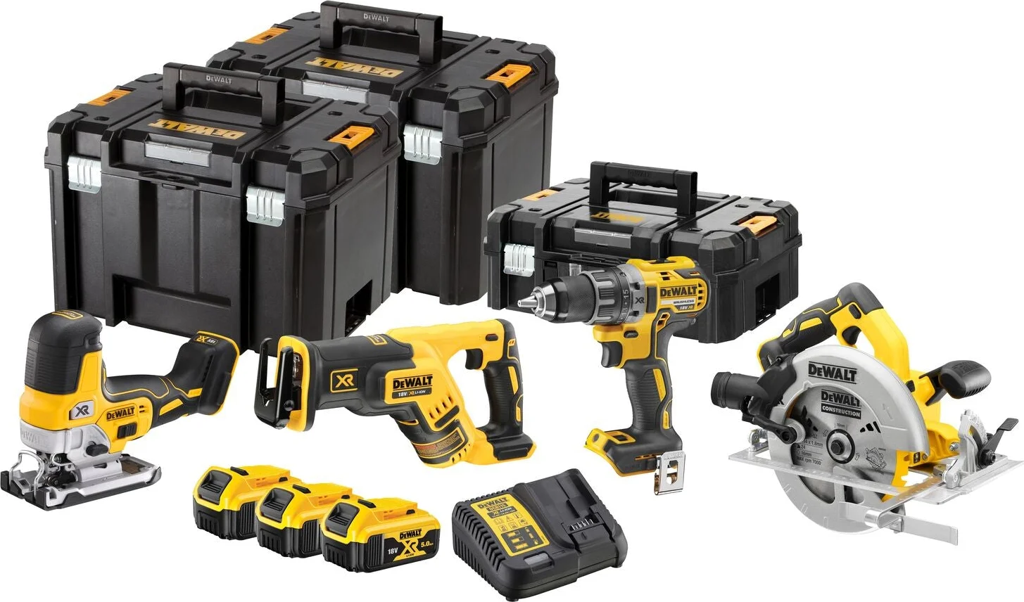 DeWALT DCK480P3T Accu combiset 4-delig 18V XR 5.0Ah in TSTAK