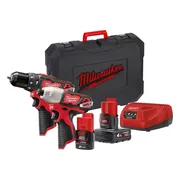 Milwaukee M12 BPP2B-421C Powerpack accu combiset 12V 2.0Ah & 4.0Ah Li-Ion M12™ in koffer - 4933443497