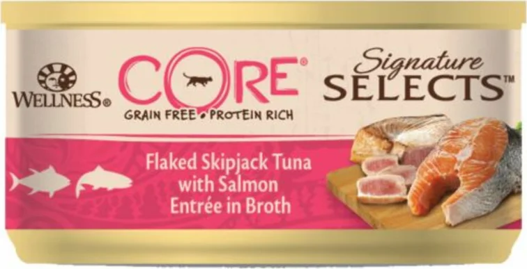 Wellness Core Kattenvoer Signature Selects Flaked Tonijn - Zalm 79 gr