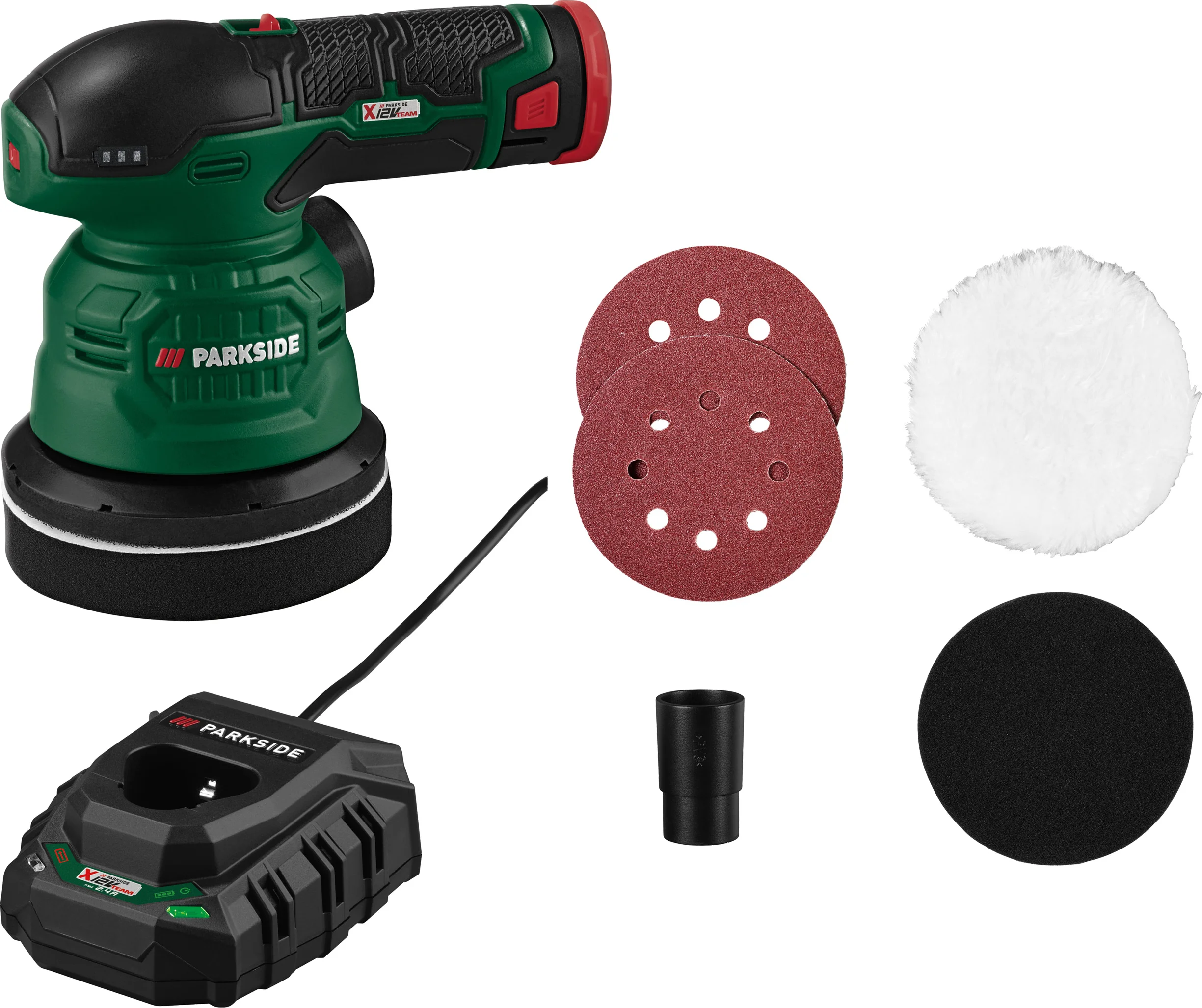 PARKSIDE Accu-schuur- en -polijstmachine 12 V, met accu 2 Ah en lader 2,4 A