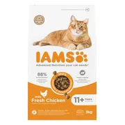 3x IAMS Cat senior 11+ Kattenvoer Chicken 3 kg