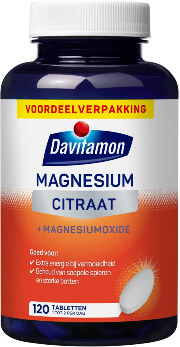 Davitamon Magnesium Citraat + Magnesiumoxide 120 tabletten