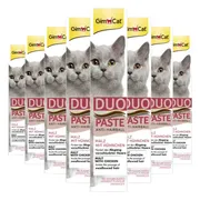 8x GimCat Anti-Hairball Duo-Paste Kip & Mout 50 gr