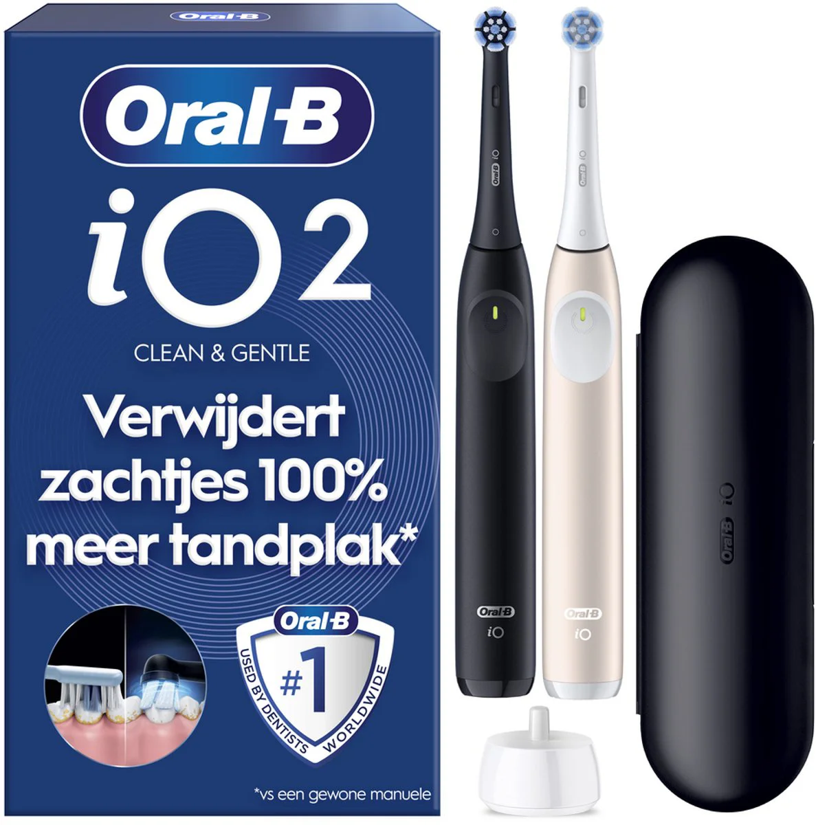 Oral-B iO 2 Zwart en Roze Duo Pack