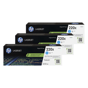 HP 220X LaserJet Toner Cyaan (3 stuks)