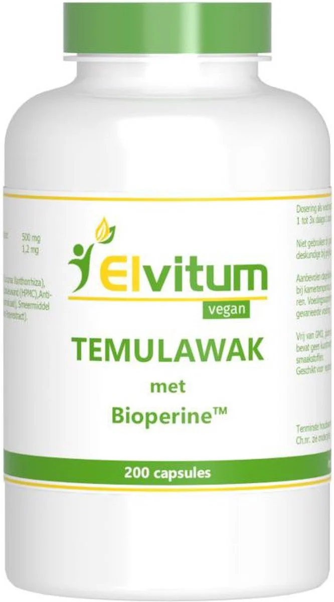 Elvitum Temulawak Curcuma Xanthorrhiza Capsules 200CP