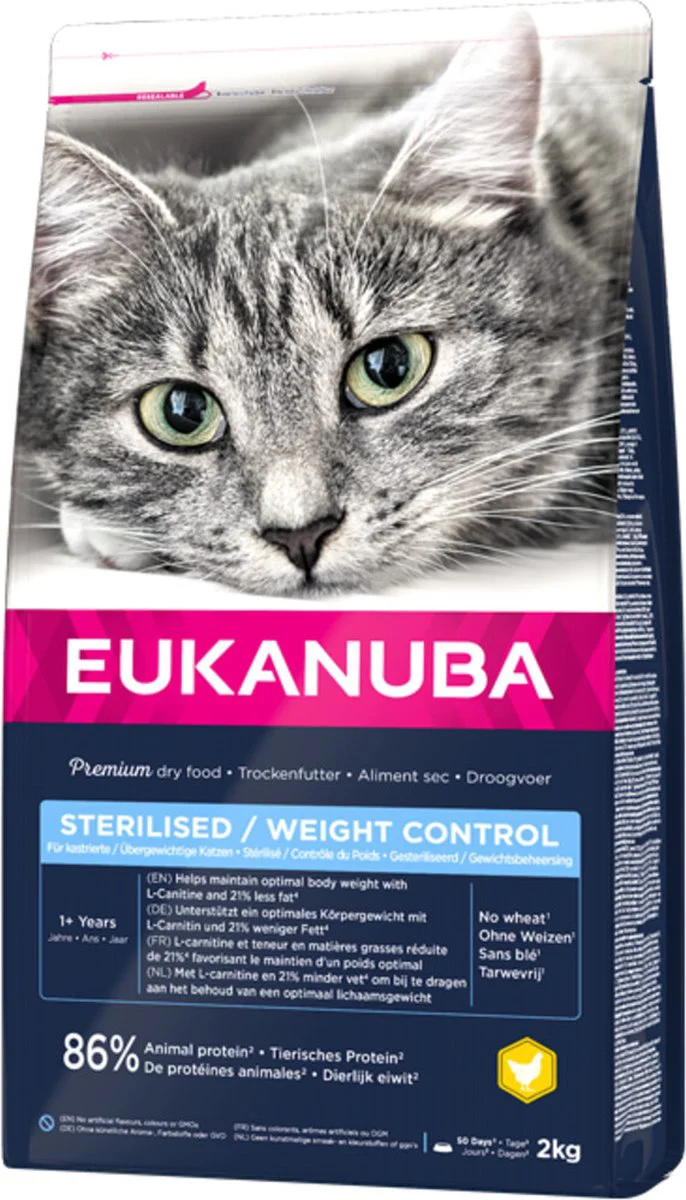 Eukanuba Kattenvoer Droog Adult Sterilised Weight Control 2 kg