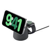 Belkin MagSafe en Qi2 2-in-1 Draadloze Oplader 15W met Standaard Zwart
